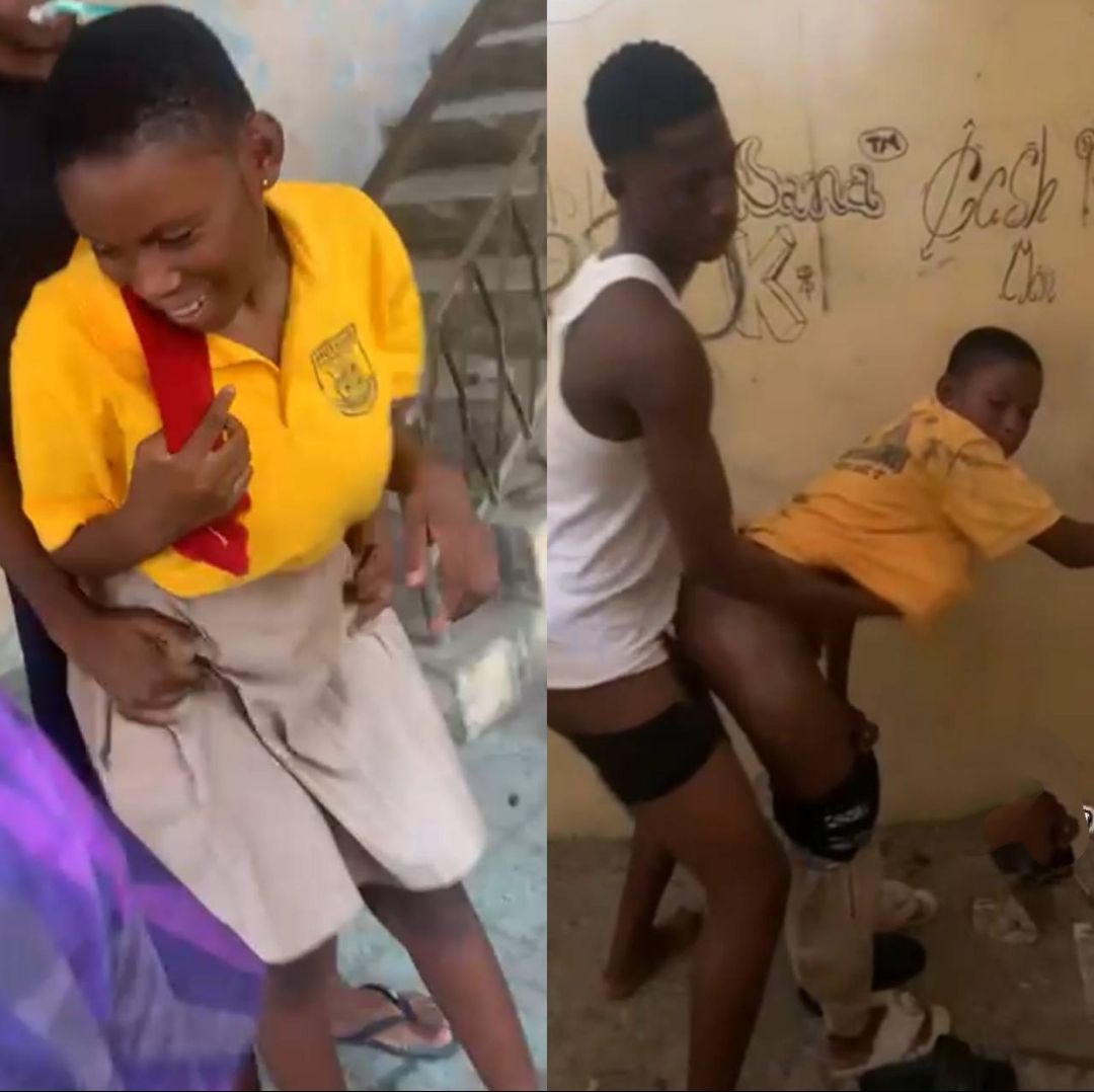 Ghana high school Asutsuare Estate D/A Basic ‘2’ students leak sex video- basic 2 boys fuck their female classmate